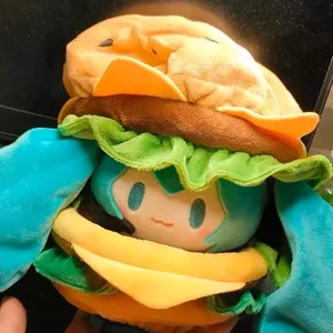 Hatsune Miku Kawai Q Version Figur Plüsch Puppe Hamburg Hamburg Plüsch Puppenkleidung periphere Anime Plüschspielzeug 8 Hauptverkaufspuppe Miku -Puppe - №2