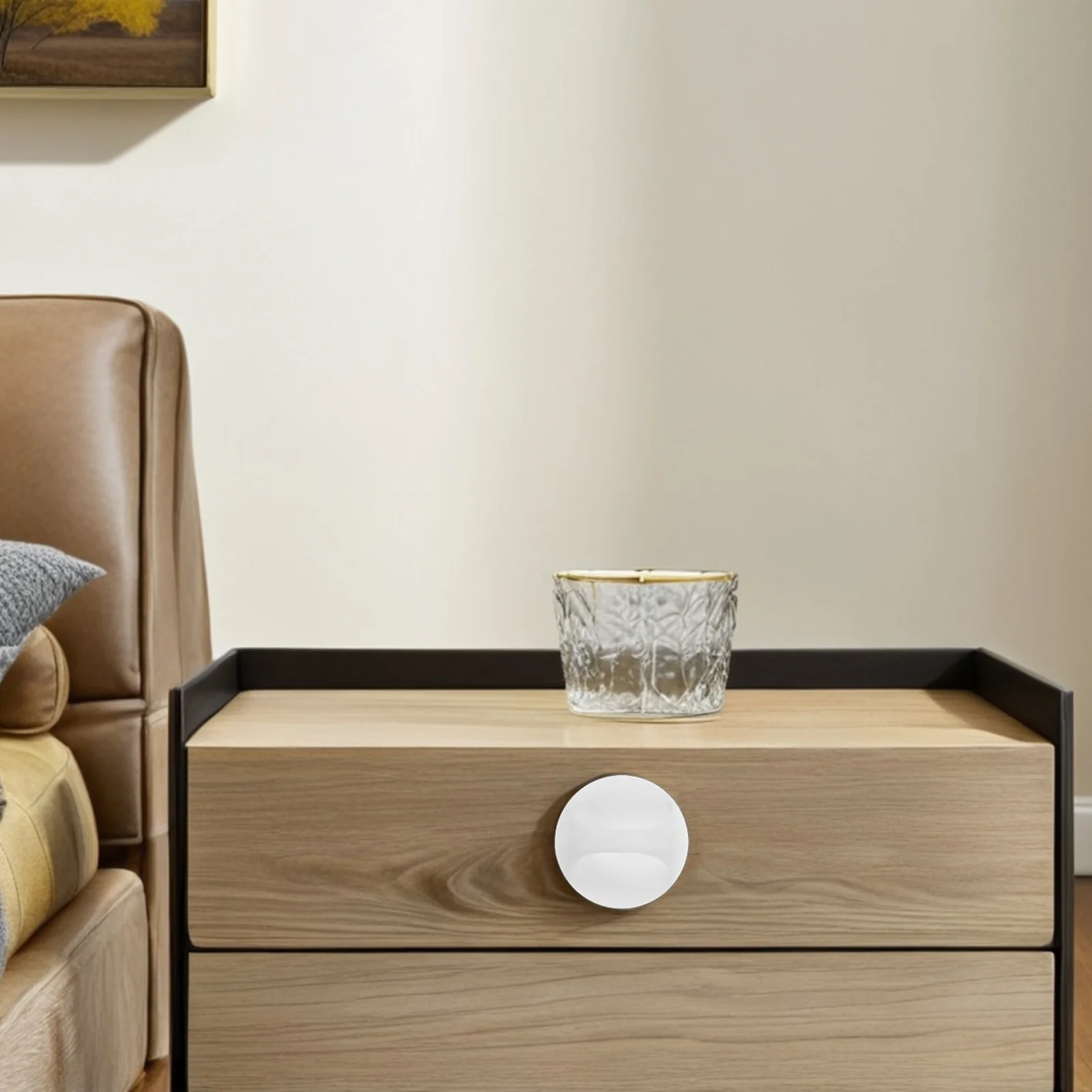 10Pcs Removable Cabinet Handles Pulls Smooth Finish Adhesive Door Knobs for Kitchen Drawer Wardrobe Closet Furniture No Drill