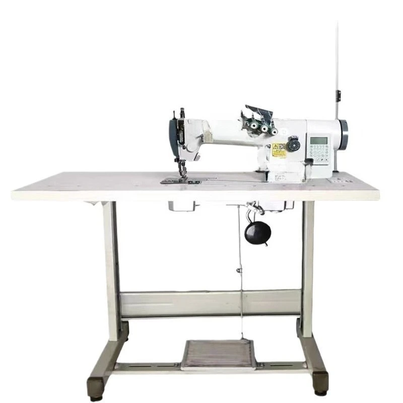 Light box synchronous chain double needle machine high speed bottomless double needle lockstitch machine