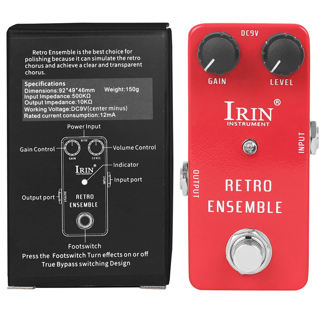 

IRIN Retro Ensemble Guitar Effect Pedal Simulate the Retro Chorus Effects True Bypass Pedals RS-05 Electric Guitar Accessories