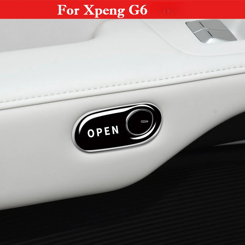 

Для Xpeng G6 2023 2024 2025 наклейка на кнопку открытия салона автомобиля, блестящая капельная клейкая ручка, декоративная наклейка против царапин