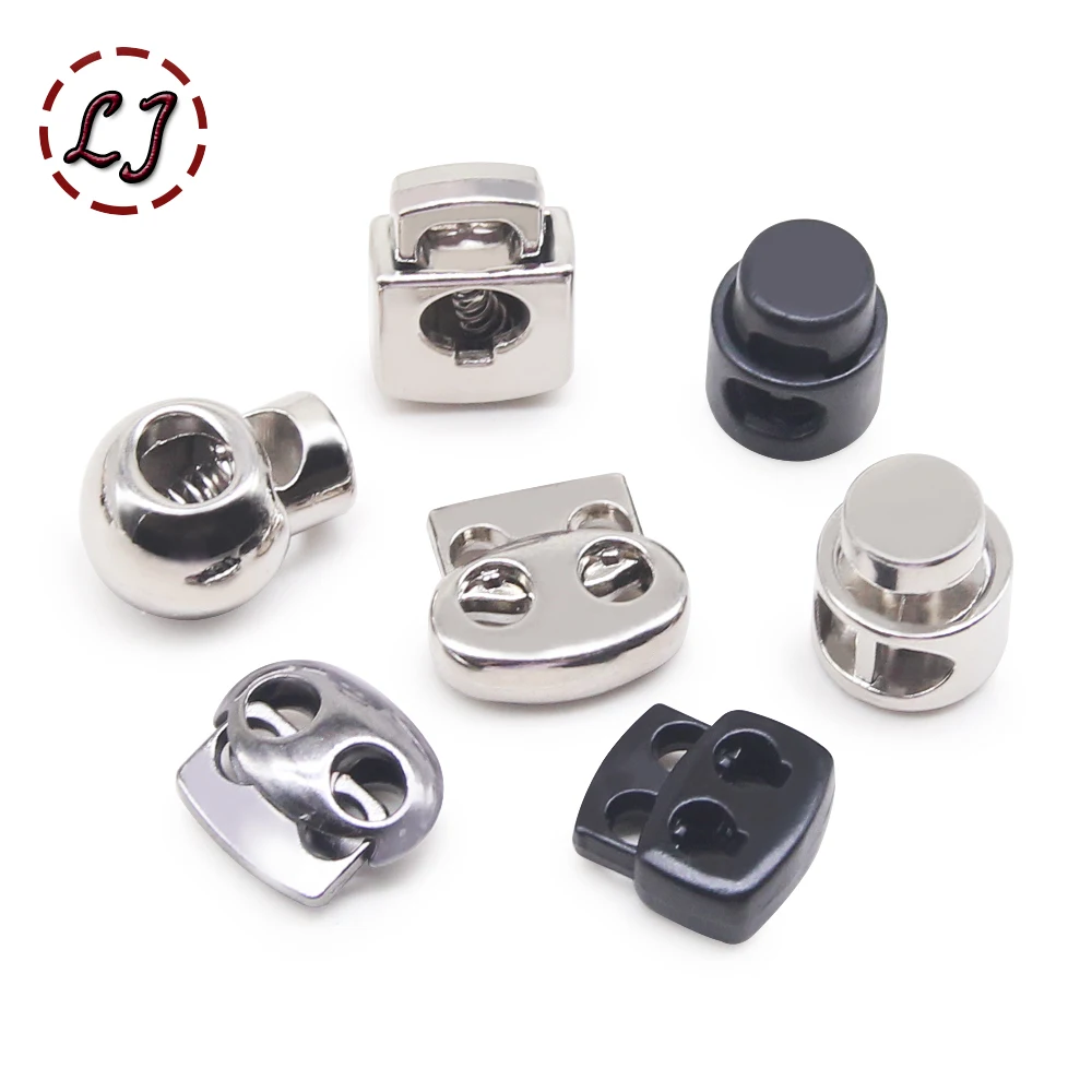 10 Pieces Vintage Alloy Silver Gunmetal Metal Stopper Handmade DIY Apparel Sewing Accessories Clamp Stopper Cord Lock Toggle