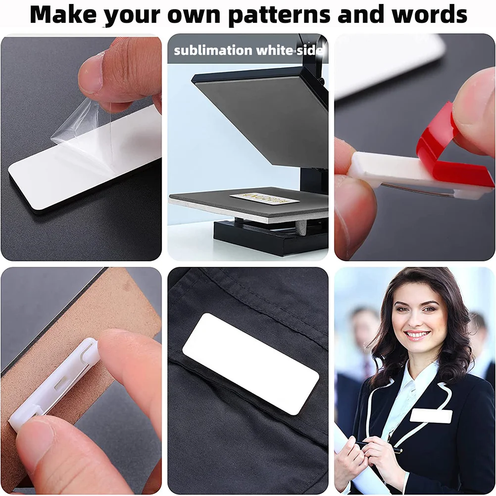 

16pcs Blank Tags Diy Custom Badges Wooden Name Tag With Pin Office School Workplace Identification Badge Stocking Name