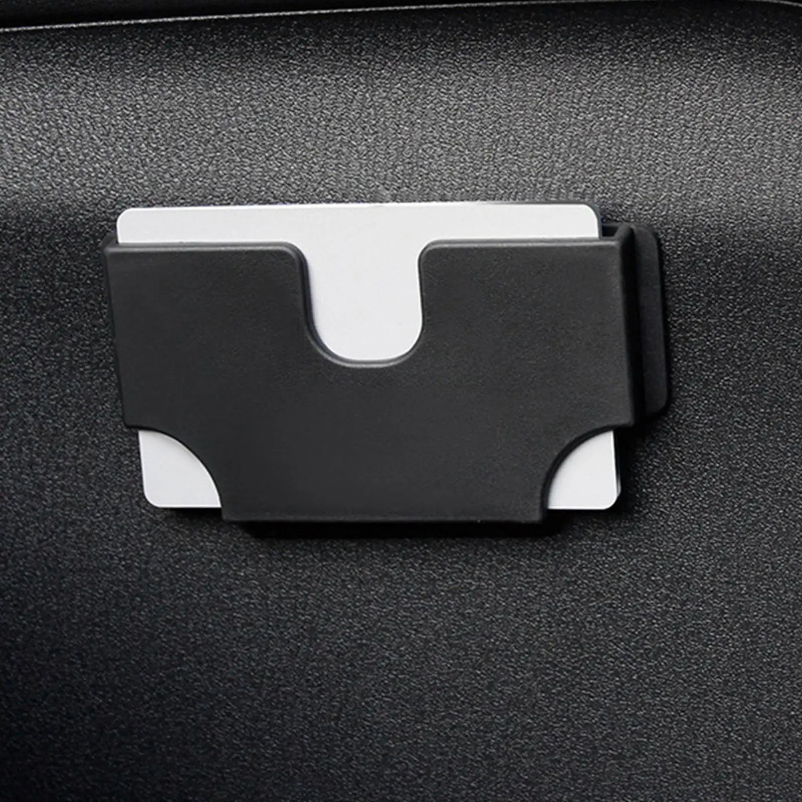 Car Mounted Card Holder Ticket Note Holder 3.9x2inch Soft and Durable Accessory Stylish Simple Installation Black Card Slot