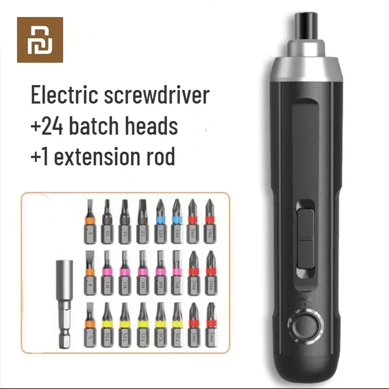 

Youpin Youpin Deli Electrical Screwdriver Set 25 In 1 Screwdriver Bits 3.6V Lithium Battery Electric Brushless Household Tools