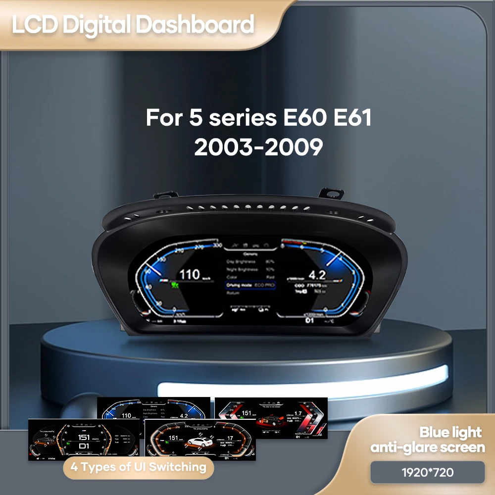 12.3 ''Digital Dashboard 5-Series E60 E61 E63 E64 Ccc Cic Auto Lcd Panel Speedometer Virtual Cockpit