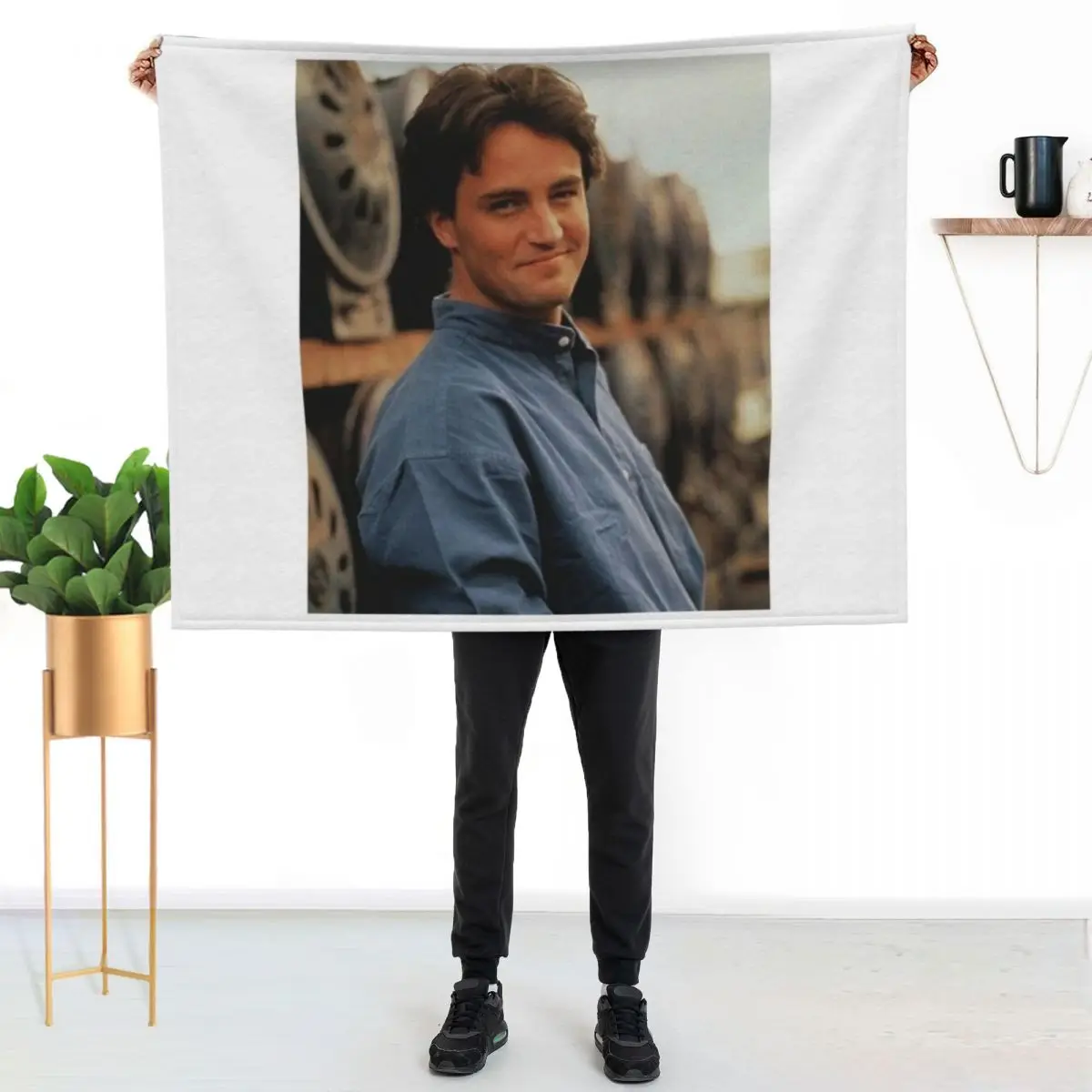 Matthew Perry Throw Blanket Cozy Throw Blanket Birthday Gift for Him Her