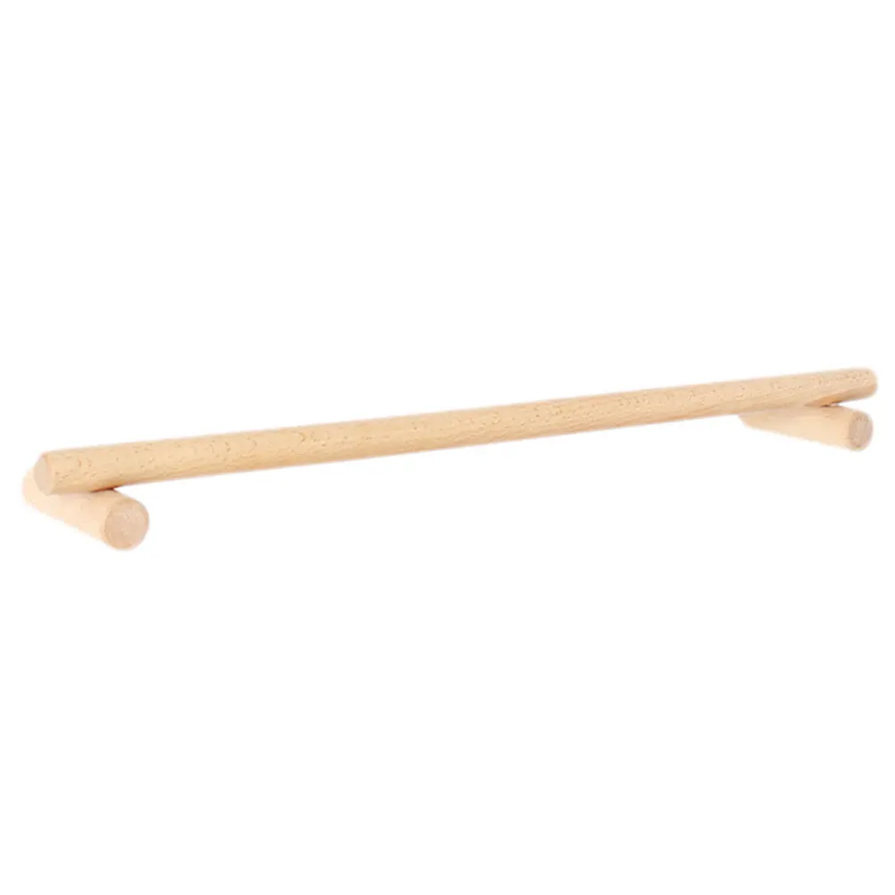 

1pc Wooden Towel Rack Simple Bathroom Storage Holder Space Saving Hygienic Design Kitchen Accessories No Punch Hanger Hook
