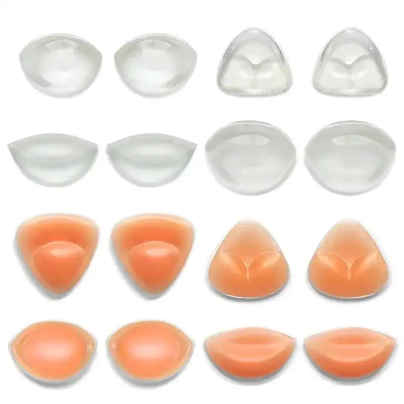 

Women's Sexy Bikini Bra With Thick Silicone Cup Pads, Push-Up Nipple Covers, And Adhesive Inserts For Underwear