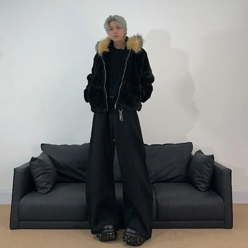 

2024, зимнее усовершенствованное мужское новое пальто из лисьего меха, утепленная теплая куртка из интегрированной искусственной кожи, тренд