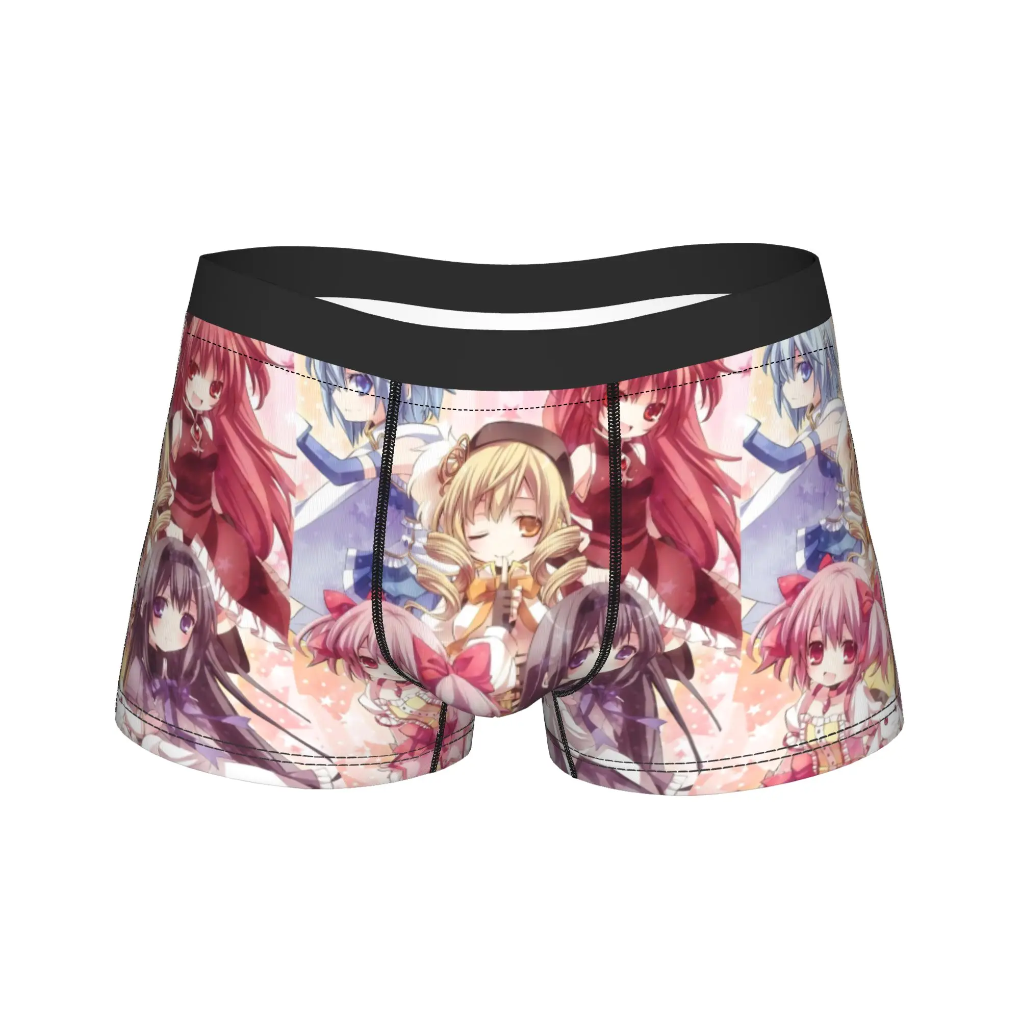 

Забавные боксеры Kawaii аниме Puella Magi Madoka Magica, шорты, трусы, мужское нижнее белье, дышащие трусы для мужчин, большие размеры