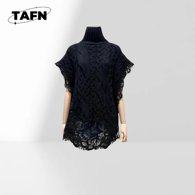 Suéter de mistura de caxemira macia para mulheres, luxuoso e confortável para outono e inverno, confortável e perfeito para camadas AJ1013