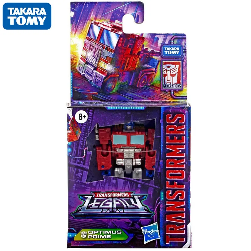 TAKARA TOMY Transformers  Generations Legacy Series Core Optimus Prime Genuine Anime Action Figurine Model Toys for Boys Gift