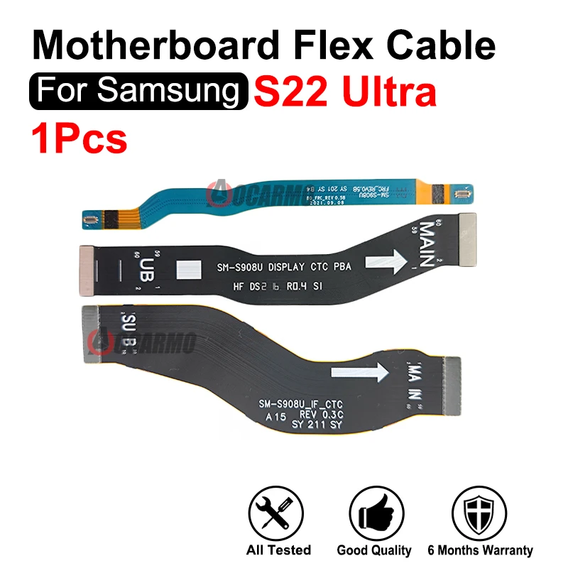 สําหรับ Samsung Galaxy S22 Ultra SM-S908U/B/F Wi-Fi สัญญาณเสาอากาศหลัก Board Connector เมนบอร์ดหน้าจอ LCD Flex Cable