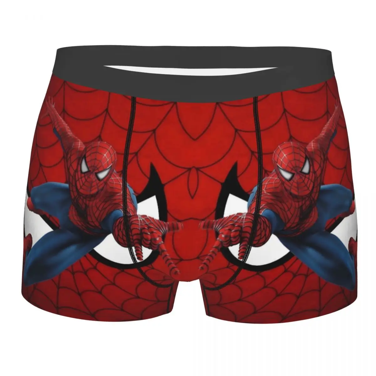 

Customized Spiderman Anime Hero Underwear Male Print Cobweb Cartoon Printing Boxer Shorts Panties Briefs Soft Underpants