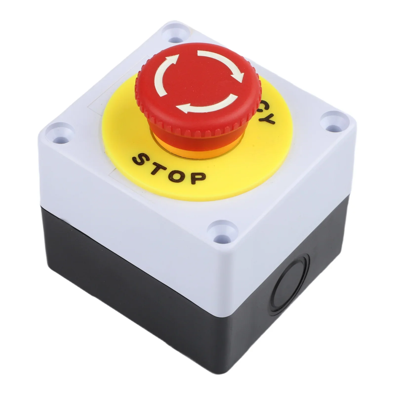 EStop Push Button Switch Station Red Mushroom Type with IP65 Rating AC220V 10A Suitable for Electronics Projects