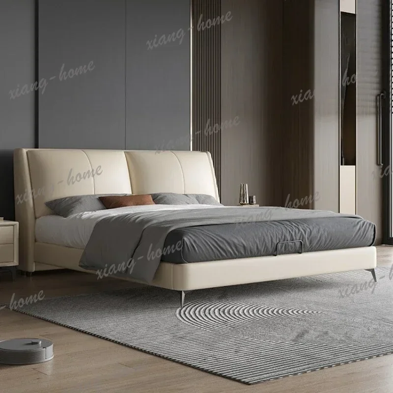 LJY 180x200cm Wood designer frames bed modern luxury Double bed king size bedroom beds headboard bed frame queen room furniture