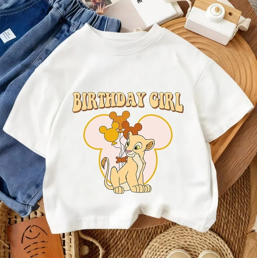 2026 Children The Lion Ki Graphic Short Sleeve T Shirt King Of Jungle Character Pullover