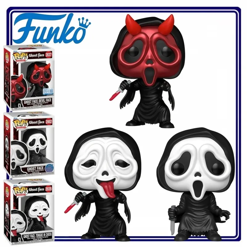 Funko Pop Scream Ghostface Premium Vinyl Figure Collectible Desktop Shelf Display Home Decor Gift for Classic Horror Movie Fans