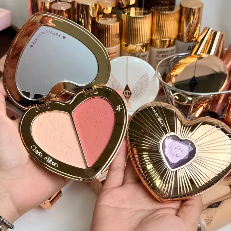 CT Two-tone Blush Smooth Lip Liner Non-transfer Lipstick Lip Balm for Lip Care Moisturizing concealer Setting Powder Compact