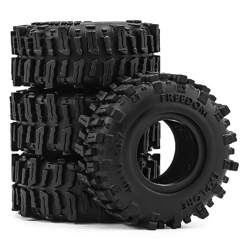 

4 шт. 40-мм (0,7 дюйма) резиновые шины для радиоуправляемых краулеров 1/30 SCX30 Ascent-32, запчасти для тюнинга и аксессуары