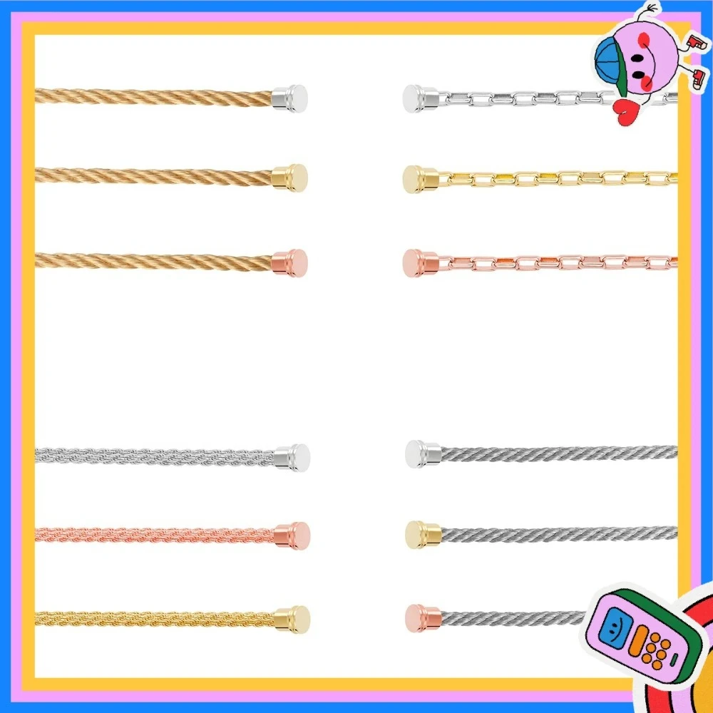 

KUXM 2025 New 925 Silver Stainless steel Nylon Rope Suitable Medium Bracelet Female Wear Party Gifts Couple Luxurious Jewelry