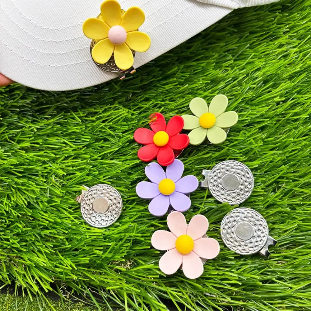 

Magnetic Golf Cap Clip Flower Shaped Ball Position Golf Ball Mark Decorative Durable Metal Golf Hat Marker Golf Lovers