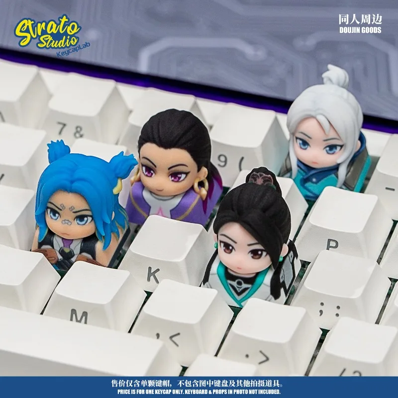 VALORANT Resin Artisan Keycap Game Peripherals Character Jett Sage  Neon Reyna Mechanical Keyboard Replacement ESC Keys