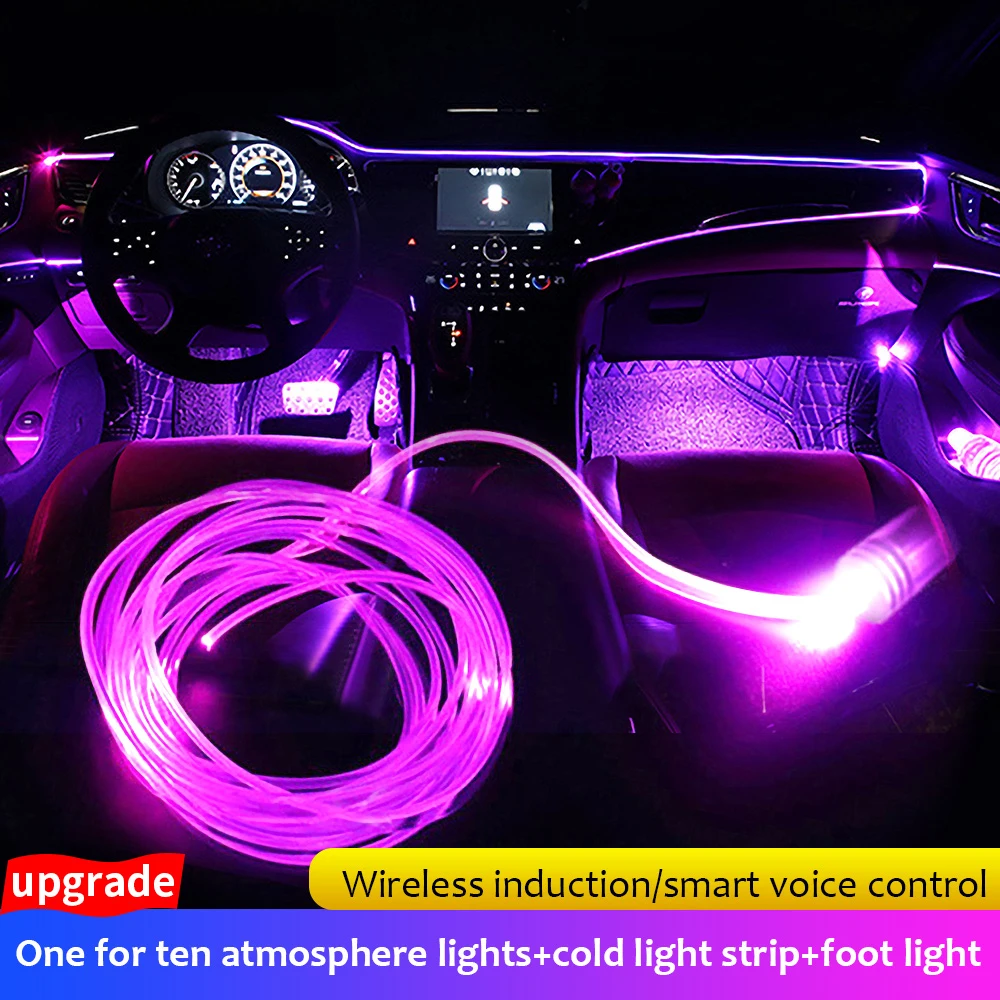 14 In 1 LED Ambient Light Universal USB Remote 12V Neon RGB Flexible APP Control Car Interior Lighting Decorative Ambient Light