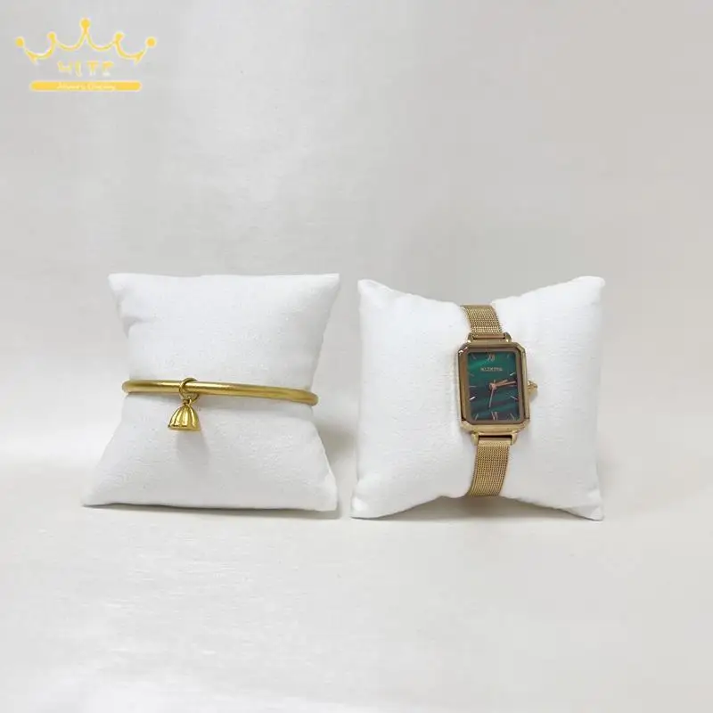 White Velvet Watch Display Pillow Jewelry Hand Ornaments Display Ornaments Rack Hand String Storage Pillow