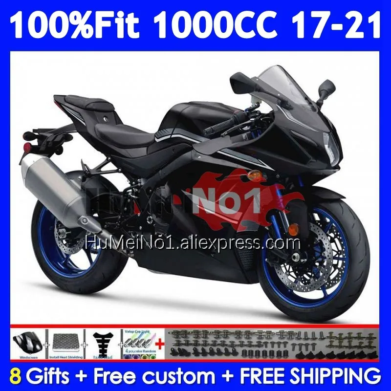 Injection For SUZUKI GSXR1000 GSXR 1000 L7 122No.197 K17 GSXR-1000 17 18 19 20 21 2017 2018 2019 Matte Black 2020 2021 Fairings