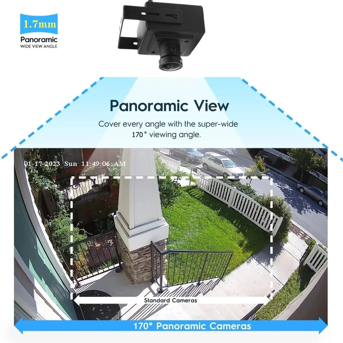 Imagem -05 - Mini Câmera Cctv ip para Segurança Interna e Doméstica Lente Grande Angular Sistema Nvr Vigilância de Segurança 8mp 5mp 3mp Poe Audio H.265 17 mm