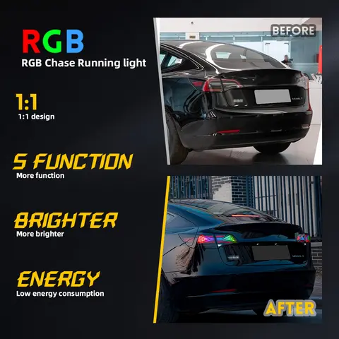 10 best sales tesla model 3 led - №5