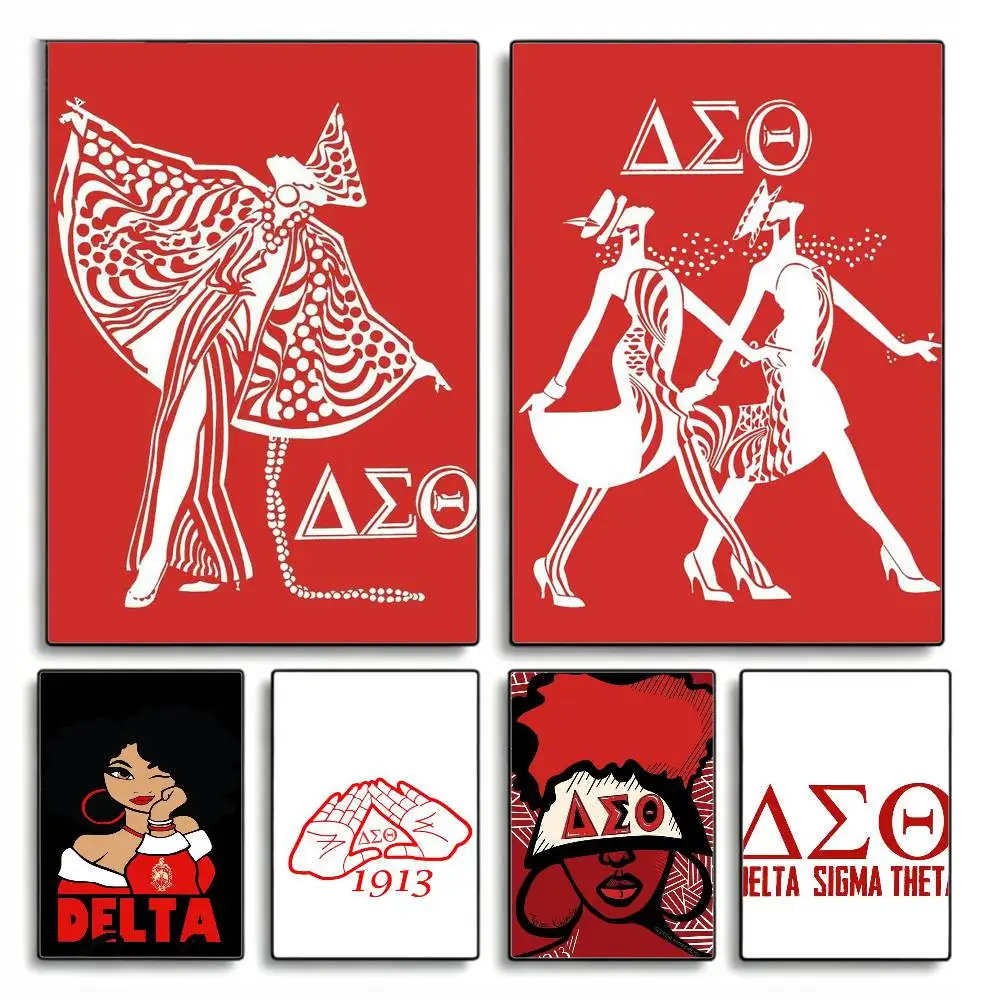 

Greek D-Delta S-Sigma Theta Poster HD Self Adhesive Waterproof Wall Art Ideal for Home Office Dorm Gift