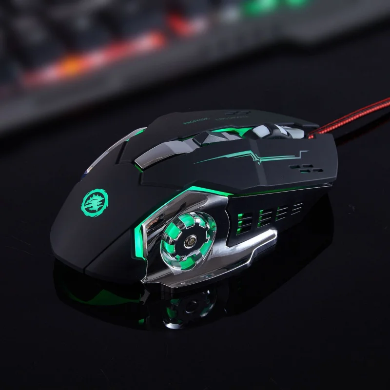 ماوس ألعاب سلكي لاسلكي USB شحن بلوتوث وضع مزدوج ألعاب مكتبية صامتة مضيئة