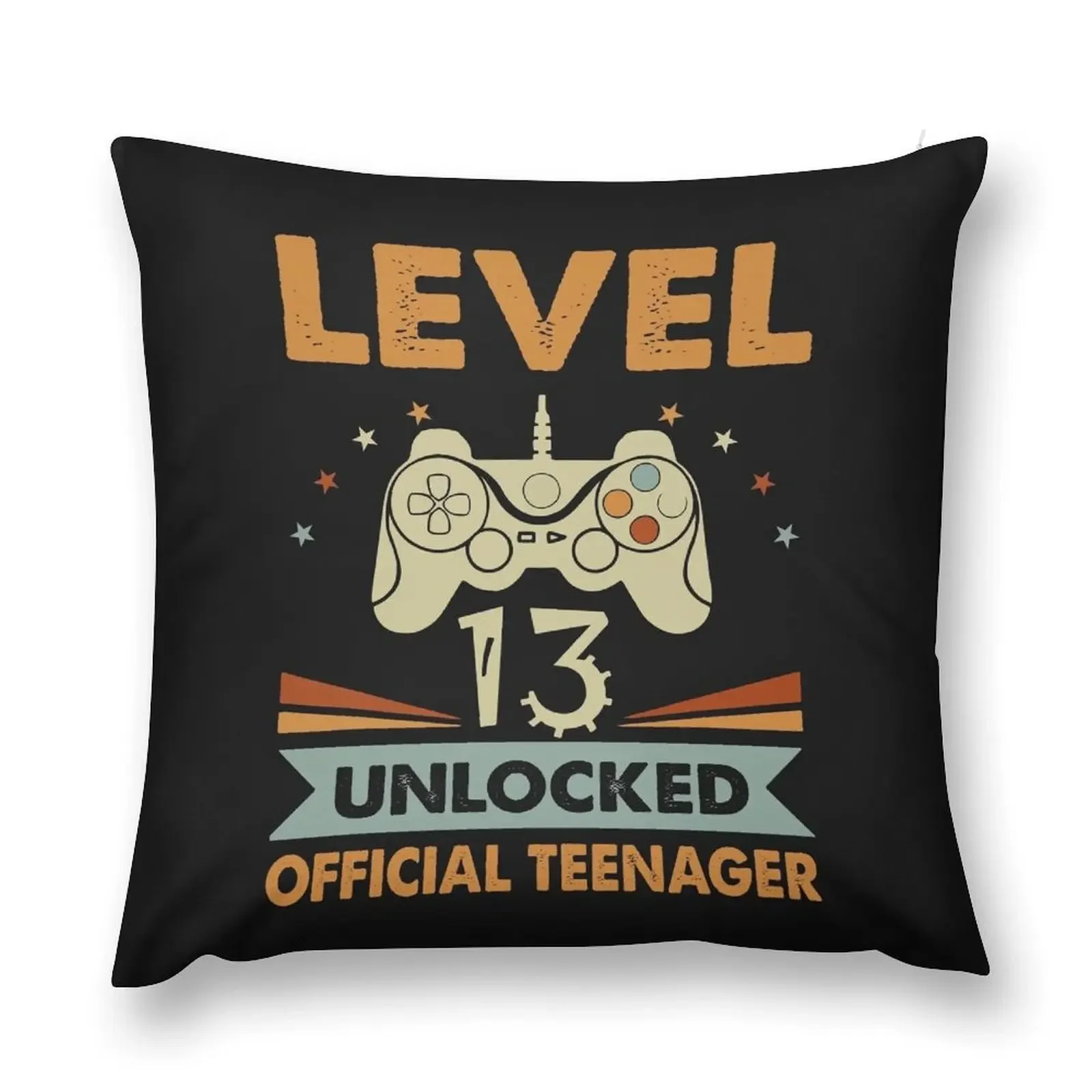 Teenager 13th Birthday Level 13 Unlocked Throw Pillow Christmas Pillow Cases bed pillows Sofa Cushion Cover pillow