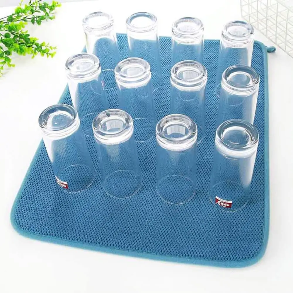 Soft Microfiber Kitchen Dish Drying Mat Absorbent Drain Pad Countertop Protector Tableware Placemat For Xiyang
