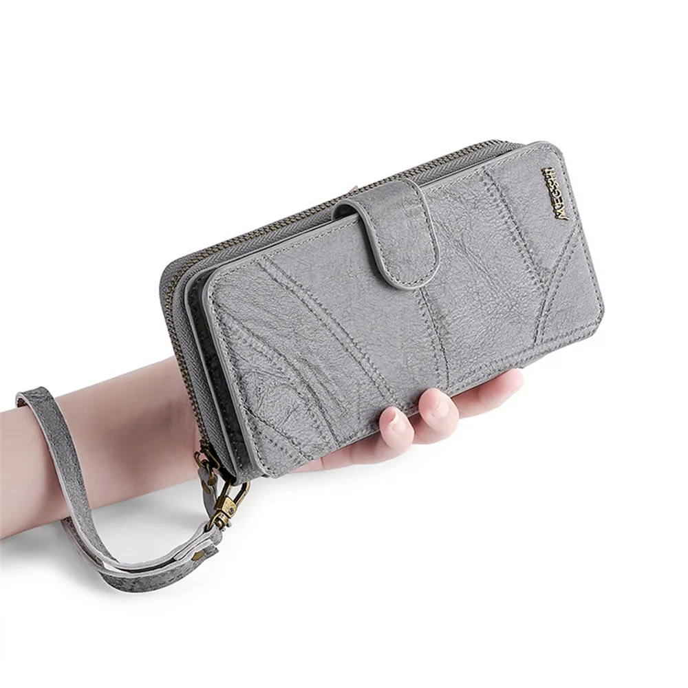 Tragbare Retro-Brieftasche aus Leder mit Handyhülle für iPhone 17 16 15 14 13 12 11 Pro X XS Max Plus, Kartenfach und magnetischer Handtaschenhülle