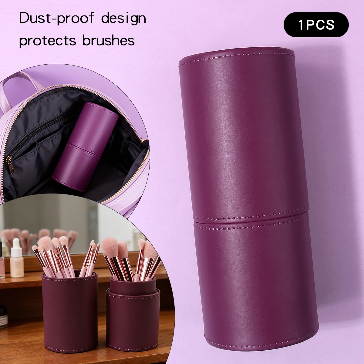 Luxury Skincare And Makeup Brands - Luxuriöser PU-Leder Make-up-Koffer, Desktop-Pinselhalter, Tragbare Kosmetik-Aufbewahrungsbox