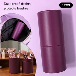 Light luxury PU leather makeup case Desktop Brush Pen case Makeup brush case portable cosmetics storage bucket