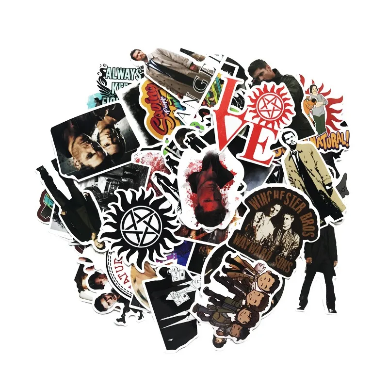 50pcs ‌Supernatural Cartoon Stickers Luggage Water Cup Stationery Car Mobile Phone Laptop Refrigerator Decorative Stickers image 5