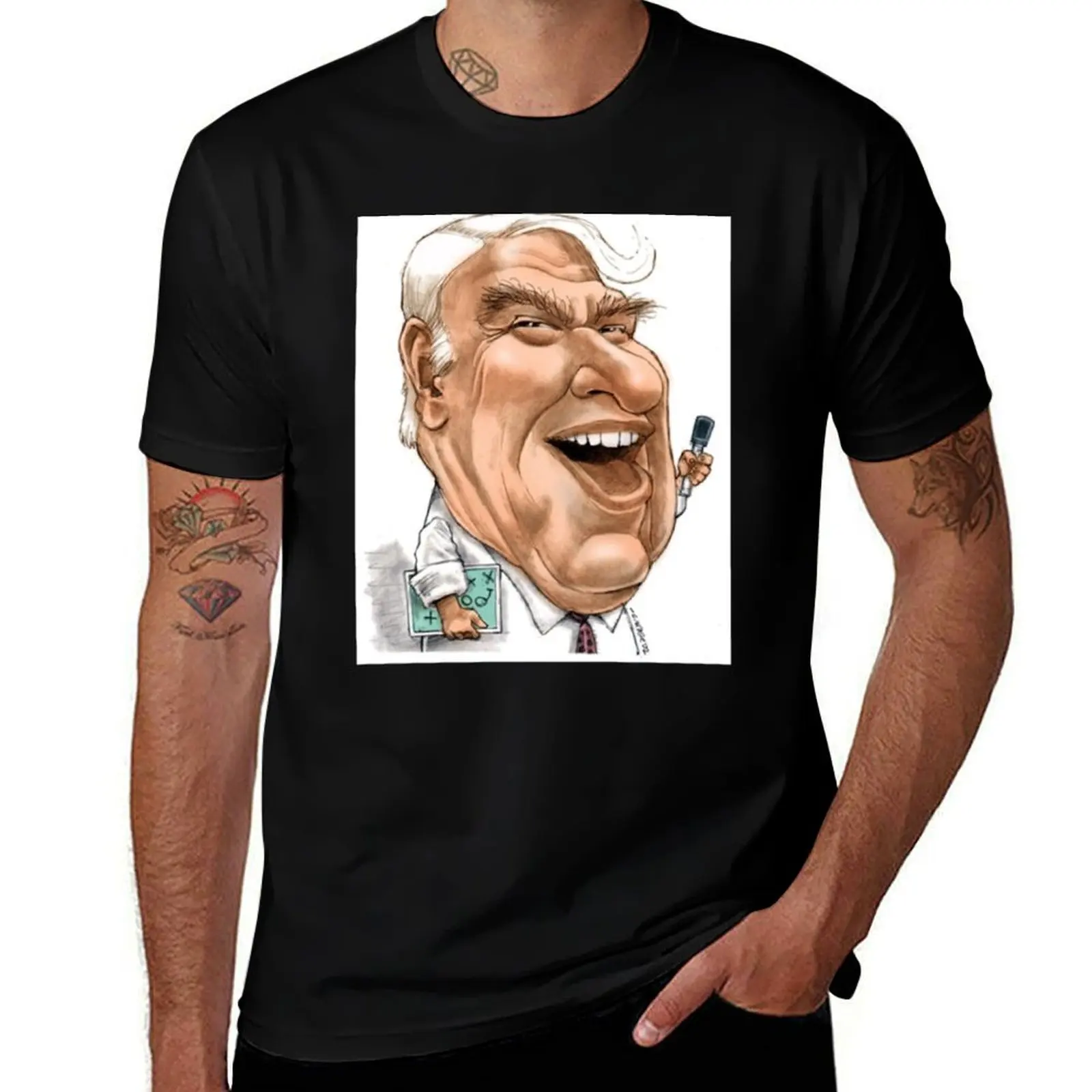 John Madden T-Shirt All Match Print Short Sleeve Top