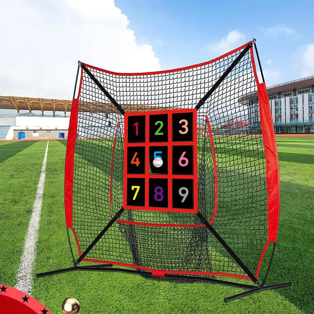 9-Section Numbered Pitching Target (No Net) Adjustable Throwing Pitching Hitting Batting Practice Target for Baseball & Softball