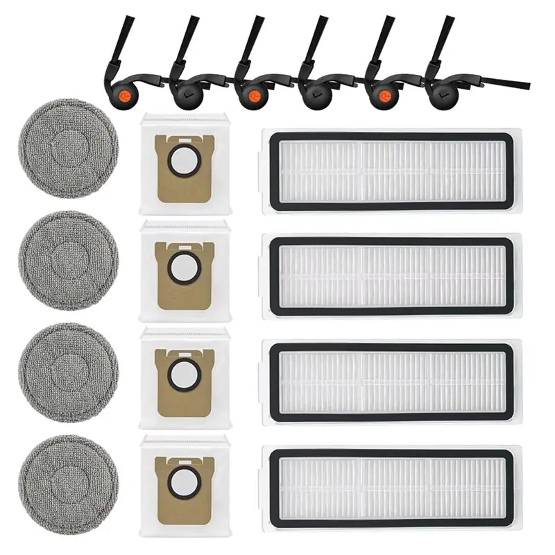 NEW HOT In Stock-For Robot Vacuum Cleaner Replacement Kit- Side Brush, Filter, Mop Cloth& Dust Bag For Mijia 6 Pro PV21CN