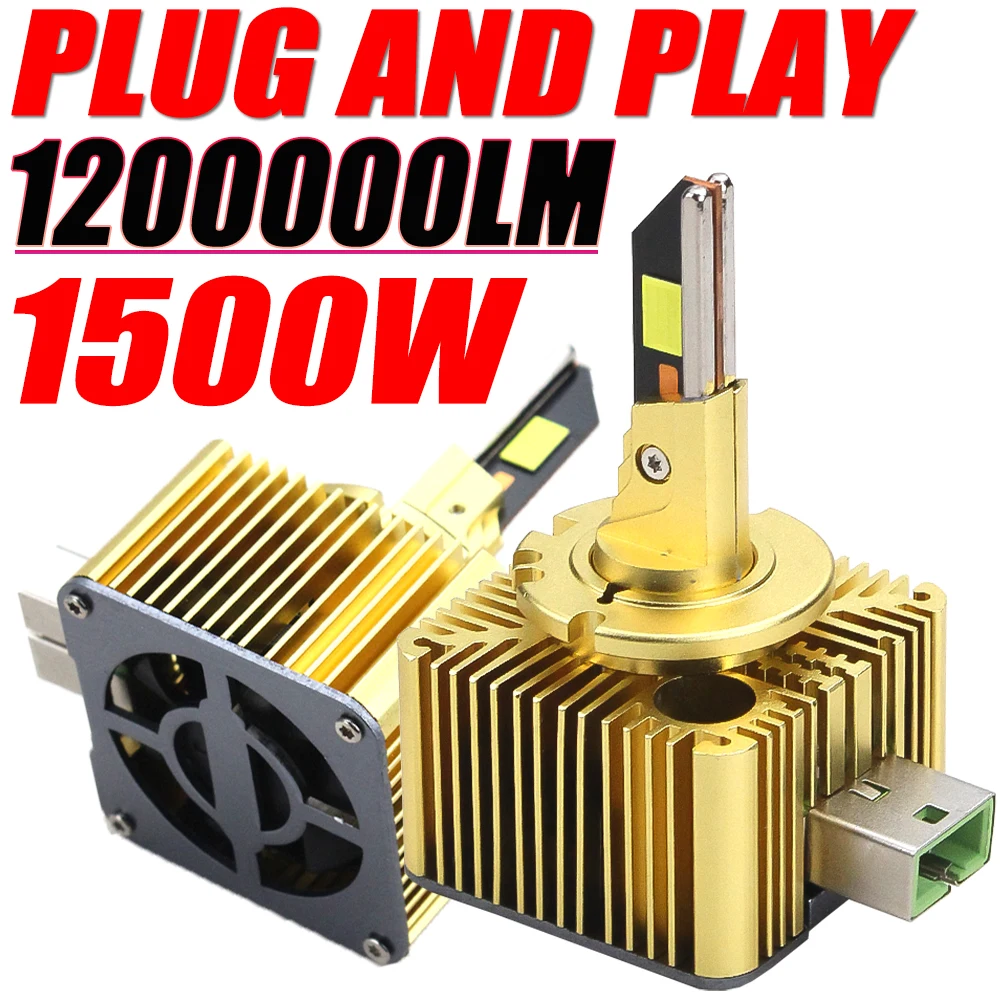 

2PCS D1S D3S D2S LED Headlight D4S D8S CANBUS Car Lights 1500W High Power HID Xenon Upgrade Kits Auto Lamp 6000K White Plug&Play