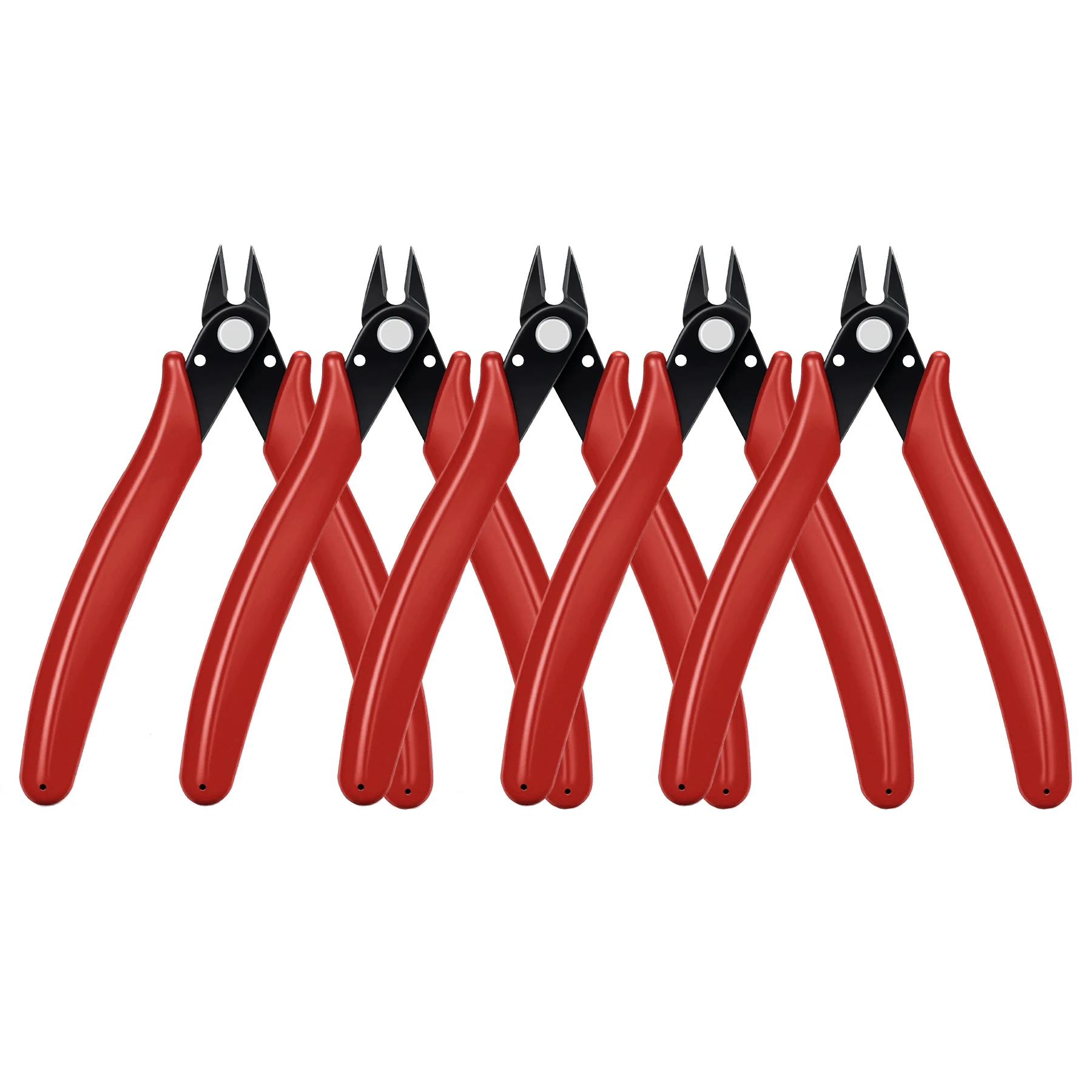 Micro Flush Wire Cutter Pliers High‑Carbon Steel Precision Cutting Pliers TPR Anti‑slip Handle for Jewelry Making DIY Craft