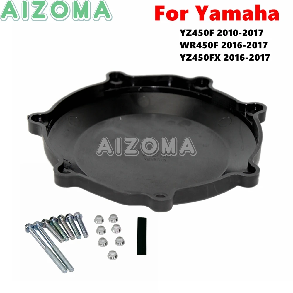 Dirt Bike Engine Clutch Cover Case Black For Yamaha YZ450F WR450F YZ450FX  YZF WRF YZ WR 450 X   2010-2012 2013 2014 15 2016 17