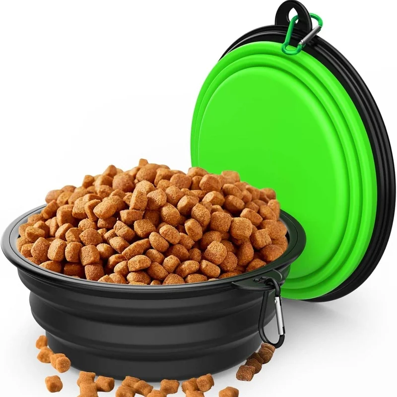 Robuste, tragbare Futter- und Wasserschale aus TPR für Katzen und Hunde, zusammenklappbare Silikon-Reiseschale für den Außenbereich. – Detail 6