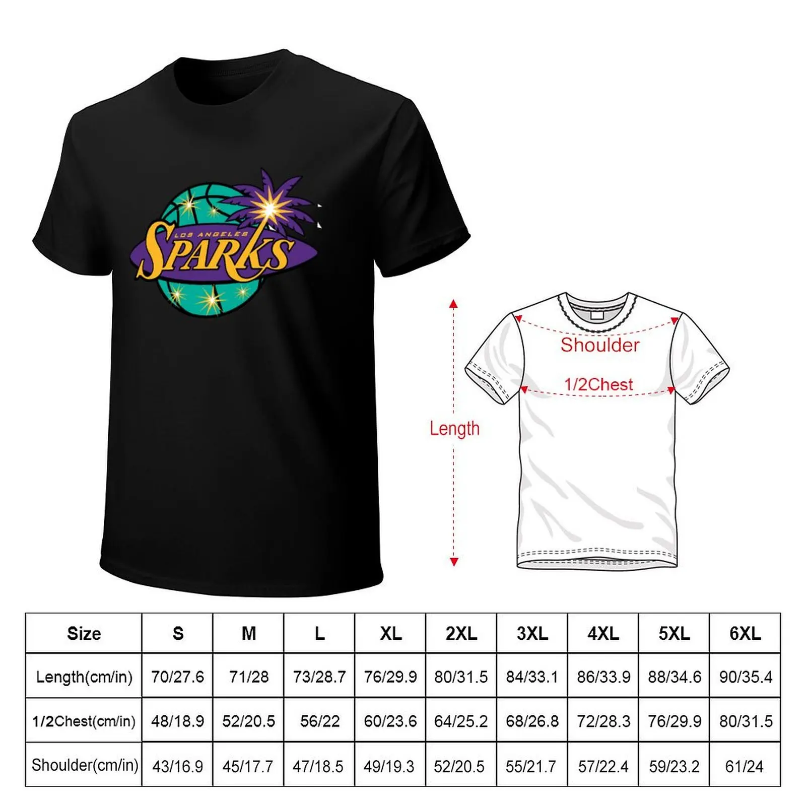 Music Retro Los Angeles Sparks Fitted Scoop Christmas T-Shirt man t shirts cotton T-Shirt
