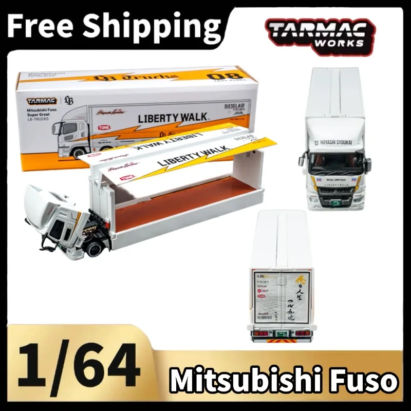 [In Stock] Tarmac Works 1/64 Mitsubishi Fuso Super Great Liberty Walk LB Truck Diecast Collectible Model